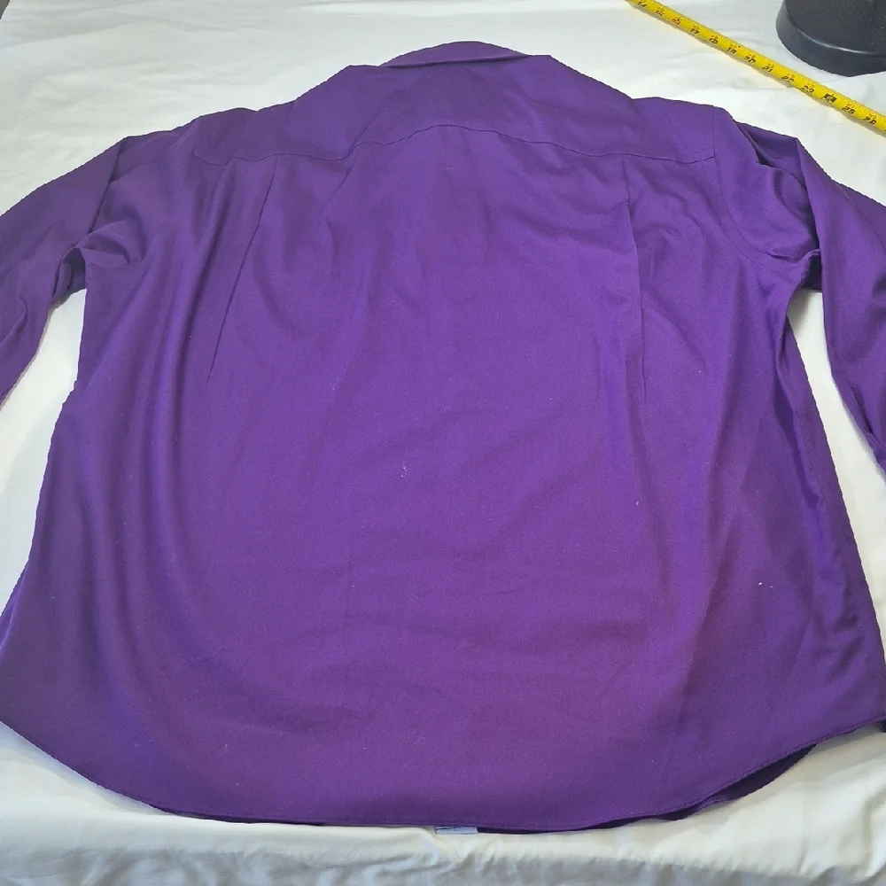 Paul Fredrick Rich Purple Dress Shirt - Picture 11 of 13